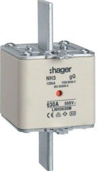 HAGER LNH3630M NH 3 KTF/GG 630A 500V KÉSES BIZTOSÍTÓ