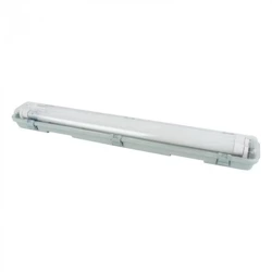 Hermetikus lámpatest készlet + 2x LED cső G13 9W 4000K semleges fehér 900lm 60cm IP65 Eco Light