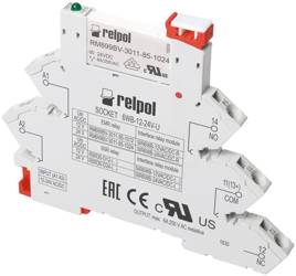 Keskeny profilú 1P 24V 6A 250V AC 30V DC interfész relé 863768 Relpol