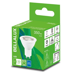 LED izzó GU10 5W = 50W 4000K 350lm 36db Bellalux