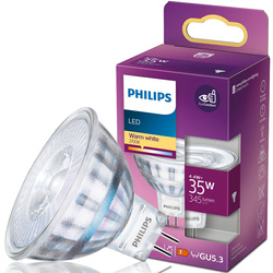 LED izzó GU5.3 MR16 4.4W =35W 2700K meleg WW 345lm 36st Philips