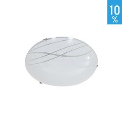 LED mennyezeti plafond lámpa Bianka 12W fehér üveg mintákkal Italux C99053Y-12W