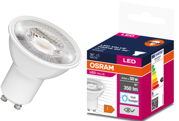 Ledes izzó PAR típus 5W PARATHOM Value PAR16 GU10 Nem Szabályozható 6500k Osram