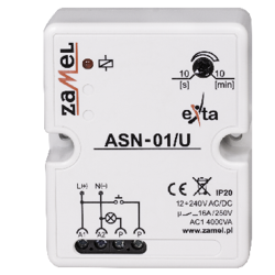 Lépcsőházi automata; IP20; 12÷240VAC; 12÷240VDC; SPST-NO; 16A; ASN-01/U ZAMEL