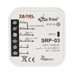 Roletta vezérlő; EXTA FREE; IP20; 230VAC; NO x2; konzervdoboz; SRP-03 ZAMEL