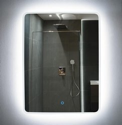 Téglalap alakú tükör megvilágítással MIRROR LED 23W 3000K/4000K/6400K DIM IP44 króm Maxlight W0275